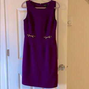 Purple dress with gold accents